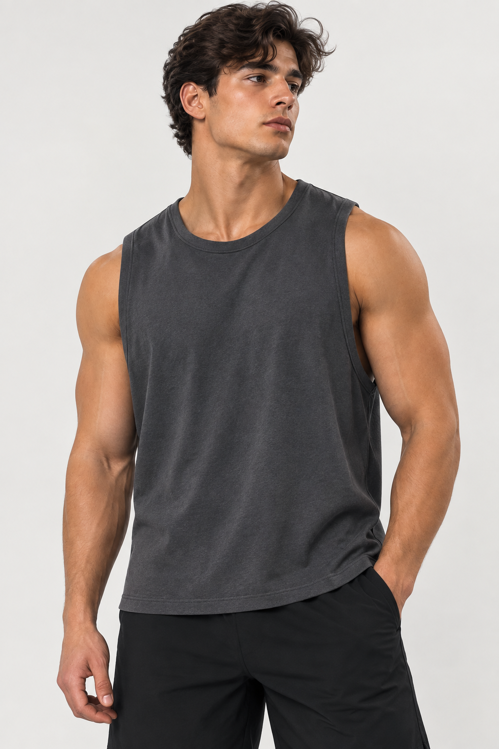 French Terry Boxy Tank Top